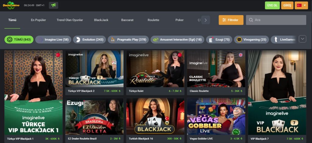 şanscasino canlı casino bölümü