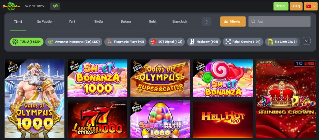 şanscasino slot oyunları